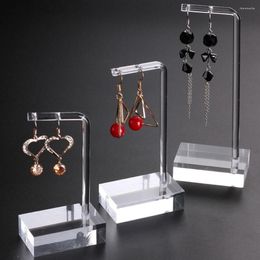 Jewelry Pouches Clear Hanging Earring Display Stand High Quality Acrylic 7-letter Type Organizer Showing Case