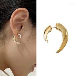Stud Earrings 1pair Horn Earring For Women Fashion Metal Geometric Ear Piercing Gold Silver Colour Jewellery Female Accessories