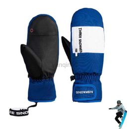 Ski Gloves Winter Warm Ski Gloves Cycling Mittens Winter Warm Ski Gloves Waterproof Snowboard Female Glove Mountain Women Man Mittens HKD230727