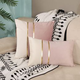 Calligraphy High Quality Veet Cushion Cover for Living Room 30x50cm 45x45cm Decorative Pillows Cover for Sofa Pillowcase Pink Gray