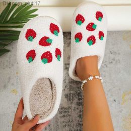 Slippers New thick plush fluffy slider couple women's cotton slider shoes fashion pattern winter indoor anti slip soft bathroom Z230727