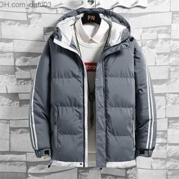 Men's Down Parkas Mens Down Parkas Jacket Winter Hooded Thickened Short Cotton Coat Outdoor Warm Windproof 221206 Z230727