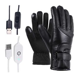 Ski Gloves Motorcycle Electric Heated Gloves Windproof For Cycling Skiing Winter Warm Heating Gloves USB Powered For Men Women Sports Ski HKD230727