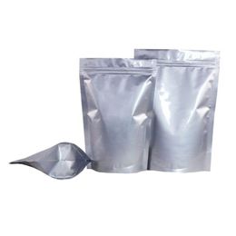 Packing Bags Stand Up Zipper Bag Sier Aluminium Foil Pouch Resealable Food Storage Smell Proof Retail Packaging Drop Delivery Office Sc Dhv4D