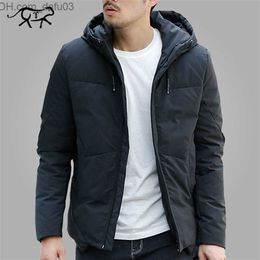 Men's Down Parkas Winter Jacket Men Warm Padded Hooded Overcoat Fashion Casual Brand Down Parka Male Jacket And Coat Hoodies Outerwear Plus Size 201201 Z230727