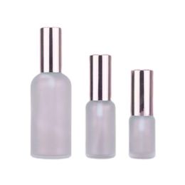 Packing Bottles 5Ml 10Ml 15Ml 30Ml 50Ml Refillable Rose Gold Spray Per Frosted Fragrance Glass Bottle Drop Delivery Office School Busi Ot25C