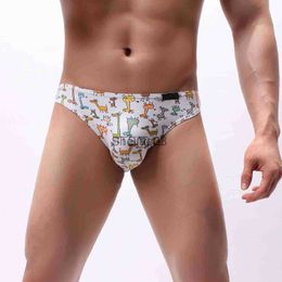 Briefs Panties 2019 Brand Men's cartoon printed briefs Sexy Men Seamless Underwear men gay Underpants Man Bikini Briefs Breathable Underwear x0726