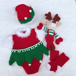 Keepsakes born P ography Props Christmas Outfit Baby Girl Boy Suit Supplies 0 to 3 Months Accessories 230726