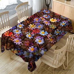 Table Cloth New Christmas Tablecloth Printing Xmas Dining Christmas Bells Dinning Table Cover for Home Party Wedding Decoration New Year R230727