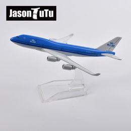 Calligraphy Jason Tutu 16cm Klm Boeing 747 Plane Model Aircraft Diecast Metal 1/400 Scale Aeroplane Model Dutch Airlines Gift Collection Drop