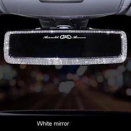 Other Interior Accessories Rhinestone Car Rearview Mirror Decor Charm Crystal Bling Diamond Ornament Rear View Cover Women Auto Ac294a