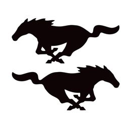 1Pair 22cm 8 8cm Mustang Horse1 Right &1 LeftFashion Vinyl Decals Car Stickers With Black And White CA-3006238j