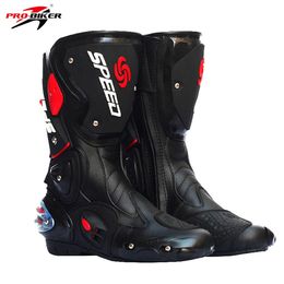 Pro Biker Motorcycle Boots Pro-Biker SPEED Racing Boots Motocross Waterproof Riding Racing Cycling Shoes Men253L