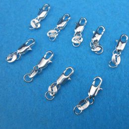 Bracelets 2/10/20/50/100p Sier Plated Universal Basic Copper Lobster Clasp Link Chain Bracelet Wholesale Jewelry Making 5*10+8mm