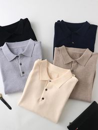 Men's Sweaters Spring And Autumn Men 's POLO Pullover Cashmere Sweater Knitted Jumper Top