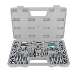 Screwdrivers 40 Pcs Metric Tap Die Set Hand Threading Tool Tungsten Carbide Screw Thread Bit and Heavy Duty with Wrenches 230727