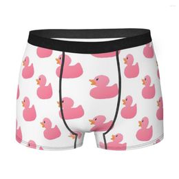 Underpants Pink Rubber Duck Cotton Panties Male Underwear Sexy Shorts Boxer Briefs