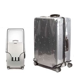 Bag Parts Accessories Transparent PVC Luggage Cover Waterproof Trolley Suitcase Dust Cover Dustproof Travel Accessories Travel Organizer 230726