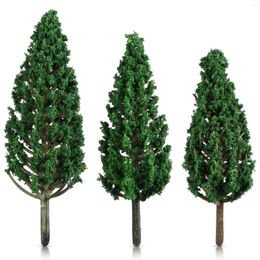 Decorative Flowers 24 Pcs Simulated Model Trees Realistic Fake Tree Ornaments Railway Scenery Micro Landscape Train Railways