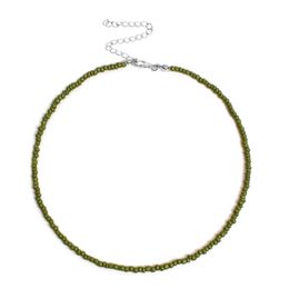 Pendant Necklaces SFN5 Bohemia Handmade Rainbow Seed Beads Simple Choker Necklace 230727