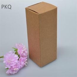 50pcs lot kraft paper Essential oil packaging box cosmetic packaging box brown card boxs Lipstick Perfume gift boxes213o