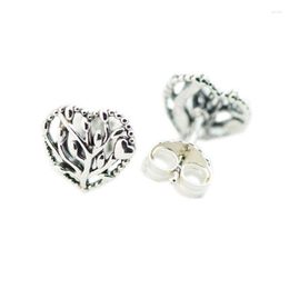 Stud Earrings CKK Flourishing Hearts 925 Sterling Silver For Women Gift Original Jewellery Making