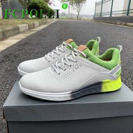 Other Golf Products Original Golf Training for Mens Genuine Leather Gym Sneakers Men Anti-Slip Golf Shoes Man Brand Designer Golf Sneakers Male HKD230727