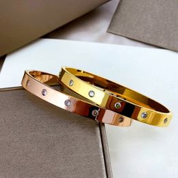 A Classic Fashion brand rose gold bracelet man woman bangle designer Jewellery more style stainless steel material does not fade Couple Bracelets Bangles Designers