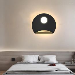 Wall Lamp Minimalist Led Lamps For Bedroom Bedside Sofa Background Light Stairwell Aisle Hallway Loft Decora Indoor Lighting 14W