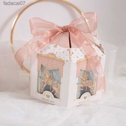 Carousel Paper Gift Box Wedding Favors And Gifts Party Baby Shower Candy Packaging Box Birthday Party Decorations Present Boxes L230620