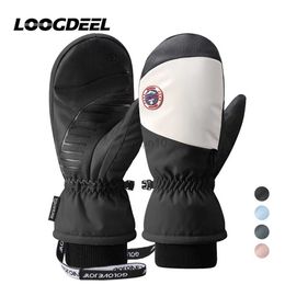 Ski Gloves LOOGDEEL Winter Snowboard Ski Gloves Thickening Warm Anti-slip Touch Screen Waterproof Windproof Cycling Skiing Gloves Unisex HKD230727