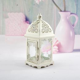 Candle Holders White Wedding Holder Lantern Wall Sconce Outdoor Balcony House Windproof Bougies Living Room Decoration