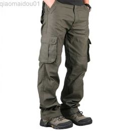 Men's Pants Men's Cargo Pants Casual Multi Pockets Military Tactical Work Pants Men Outerwear Straight Slacks Long Trousers For Men Clothes L230727