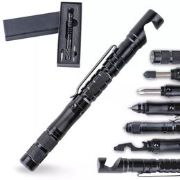 Ballpoint Pens Multifunctional Tactical Pen Mobile Phone Holder Tactical Self-Defense Pen Touch Screen Pen Outdoor Survival Tool With Compass 230727