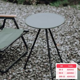 Camp Furniture Outdoor Aluminium Alloy Table Folding Round Self Driving Travel Equipment Supplies Portable Picnic Camping 230726