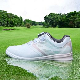 Other Golf Products PGM New Golf Ladies Waterproof Sneakers Anti Slip Anti Slip Sneakers Knob Shoes Lace Golf Shoes HKD230727