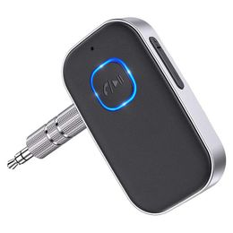 J22 Receiver AUX Wireless Bluetooth 5 0 Car Adapter Portable Audio Adapter 3 5mm with Microphone222C