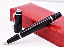 Crocodile Classic Black Rollerball Pen Sapphire On Top With Golden Clip Writing Gift Box Optional For Office Business