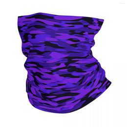 Scarves Purple Camouflage Camo Bandana Neck Cover Military Balaclavas Face Scarf Multi-use Headwear Running For Women Adult Windproof