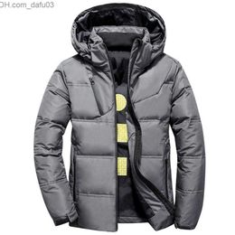 Men's Down Parkas Men Winter Autumn Slim Short Down Jacket Warm Thicken Hooded Outwear Coat Q0901 Z230727