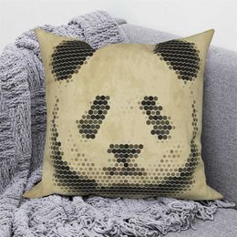 Cushion/Decorative Customizable Cute Panda Print Decorative Cushion Cover Home Sofa Bed Decorative Cover