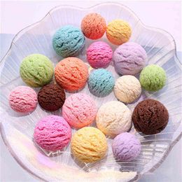 10Pcs Simulatin Flatback Ice Cream Flat back Resin Cabochon Fake Food DIY Resins Craft Phone Decoration Scrapbooking Accessories Y255A