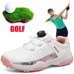 Other Golf Products New Professional Ladies Leather Golf Shoes Waterproof Non-slip High Quality Sneakers Casual Breathable Golf Training Shoes HKD230727