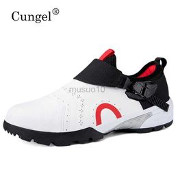 Golf Brand Golf Shoes for Athletics Men Professional Golf Tour Shoes Knobs Buckle Sport Sneakers Comfort Genuine Leather Golfer Shoes HKD230727
