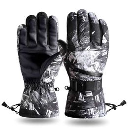 Ski Gloves Unisex Touchscreen Ski Gloves Waterproof Winter Warm Cycling Gloves Snowboard Motorcycle Riding Gloves Windproof Full Finger HKD230727