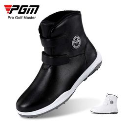 Other Golf Products Pgm Women's Golf Shoes with Fleece Lining waterproof Material Andanti-Skid Sole Suitable for Wearing In Autumn and Winter Sports HKD230727