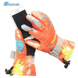 Ski Gloves Goexplore best Ski Gloves 2021 Men Women -30 Thicken Waterproof Outdoor Motorcycle Snowboard Snowmobile Snow Mittens Winter Male HKD230727