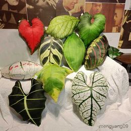 Cushion/Decorative Tropical Plants for Living Room Sofa Cushion Leaf Chair Back Seat Cushion Home Decoration Almohadas Para Dormir R230727