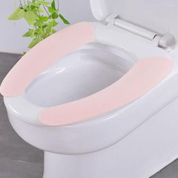 Toilet Seat Covers Sticker Cushion Washable Bathroom Insulation Cover Sticky