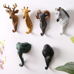 Hooks Animal Coat Single Hook Vintage Decorative Resin Wall Hanger Key Cloths Bag Towel Home Storage Accessories